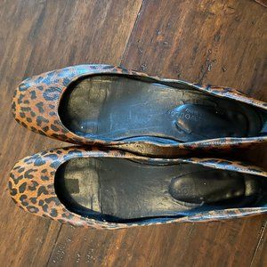 Hollywould Leopard Patent Leather Ballet Flats